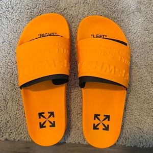 Off White Virgil Abloh Orange Pool Slides